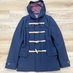 PS Paul Smith Men's Navy Wool Duffle Coat Size Small EUC